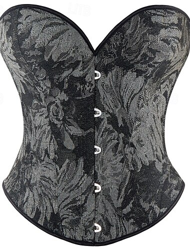  Rokoko Brustkorsett Maskerade Überbrustkorsett Cosplay Bauchkontrolle Push-Up Jacquard Jacquard Damen königlich Maskerade Party Karneval von Venedig Erwachsene Korsett