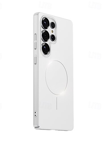  teléfono Funda Para S25 S24 S23 Ultra Plus Funda Trasera Magnética Soporte de carga inalámbrica Antigolpes Retro ordenador personal