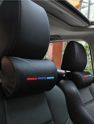  Almohada protectora para el cuello y la cabeza del asiento del automóvil, soporte para reposacabezas automático de PU, accesorios para el cuello y reposacabezas de viaje para automóvil
