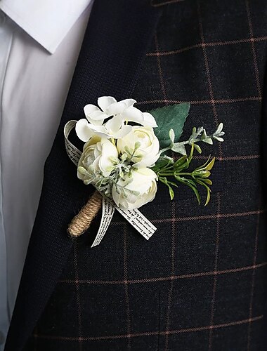  Hochzeitsanstecker für Herren für Bräutigam und Trauzeugen Blume Sommerhochzeitsaccessoires Partyanzüge Dekorationen