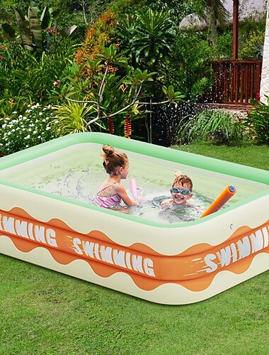  Aufblasbare Schwimmbecken in voller Größe, tragbares aufblasbares Becken, aufblasbares Schwimmbecken, faltbare aufblasbare Becken, perfekte Wasseraktivitäten für die Sommersaison drinnen und draußen