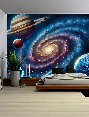  Planet Landschaft hängender Wandteppich Wandkunst große Wandteppichmural Dekor Fotograf Hintergrunddecke Vorhang Haus Schlafzimmer Wohnzimmer Dekoration