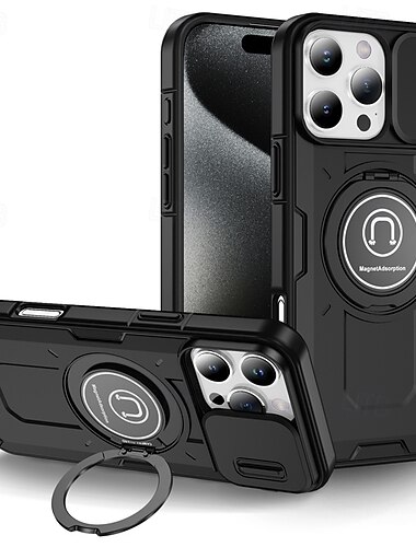  Telefoonhoesje voor iPhone 16 Pro Max Plus iPhone 15 Pro Max Plus iPhone 14 13 12 11 Pro Max Plus Achterkant Hoes met Standhouder Schokbestendig Retro TPU PC
