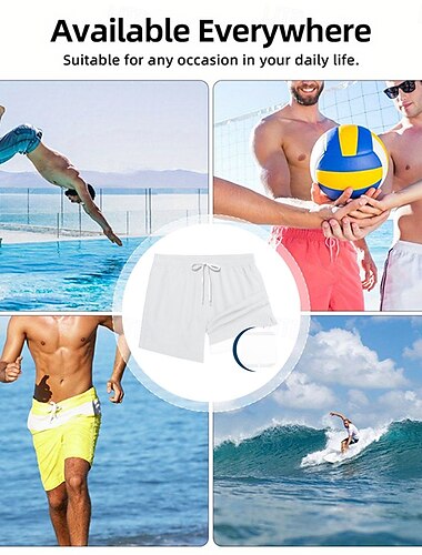  Herren Kokospalme Buchstabe Lustig Gefütterte Shorts 2 in 1 Badeshorts Badeshorts Mittlere Taille Hawaiianisch Urlaub Ferien Strandbekleidung Seitentaschen Mit Kompressionsfutter Elastischer