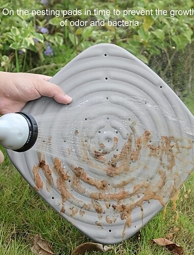  langlebige Hühnernistunterlagen, 6 Stück, langlebige, waschbare Hühnernistunterlagen, 14,2 x 12 Zoll, wiederverwendbare Nistkasteneinlagen zum Eierlegen, Hühnerbedarf auf dem Bauernhof