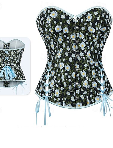  Rokoko Brustkorsett Maskerade Bauchkontrolle Push-Up Jacquard Jacquard Damen königlich Maskerade Party Karneval von Venedig Erwachsene Korsett