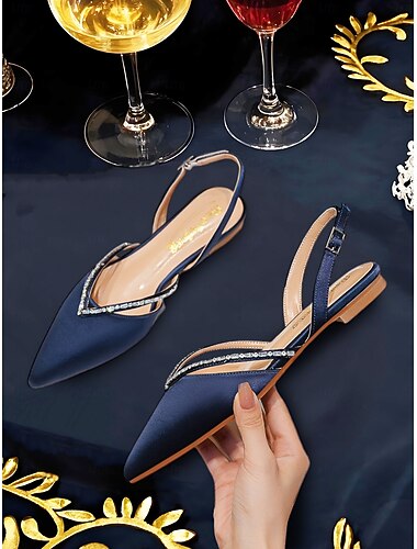  ベージュのポインテッドトゥ スリングバック パンプス – 結婚式やフォーマルなイベントにぴったりのエレガントなローヒール シューズ