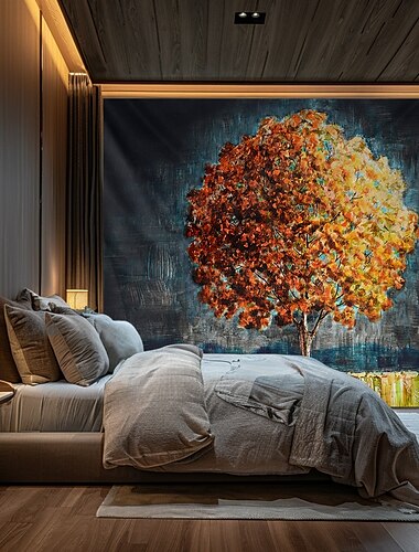  Baum des Lebens Wandteppich große Wandkunst Wandteppich Wanddekoration Fotohintergrund Decke Vorhang Wohnraum Schlafzimmer Einrichtung