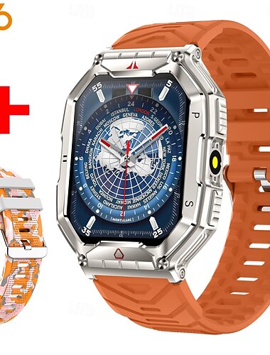  696 KR82 Okos óra 2.1 hüvelyk Intelligens Watch Bluetooth EKG + PPG Lépésszámláló Hívás emlékeztető Kompatibilis valamivel Android iOS Női Férfi Kéz nélküli hívások Üzenet emlékeztető IP 67 46 mm-es