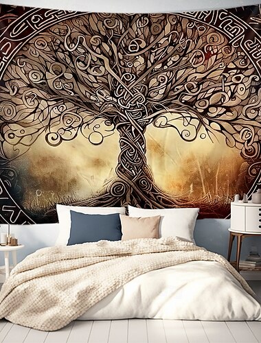  Baum des Lebens hängender Wandteppich Wandkunst großer Wandteppich Wanddekoration Fotohintergrund Decke Vorhänge Wohnraum Schlafzimmer Wohnzimmer Dekoration