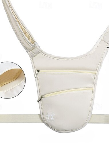  Aufbewahrungs-Gürteltasche, eng anliegend, Diebstahlschutz, mehrere Taschen, mehrlagiges Design, großes Fassungsvermögen, leicht, atmungsaktiv, für Sport, Radfahren, Reisen
