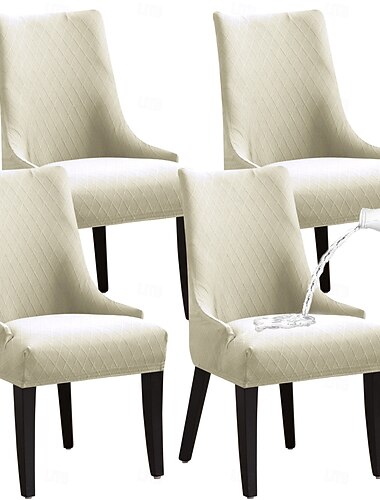  Capa protetora para cadeira de braço elástica à prova d'água 1 peça - capa protetora para cadeira de braço reutilizável, capa protetora para cadeira de jantar lavável para sala de jantar