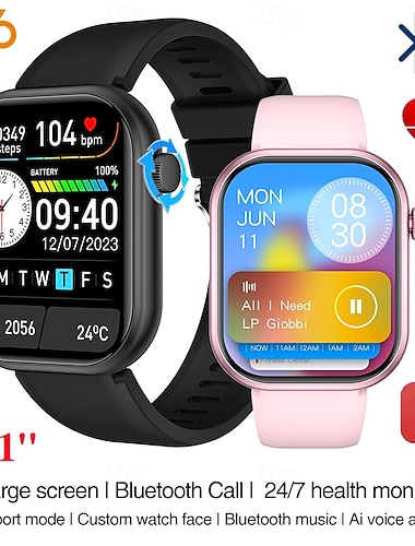  696 G20PRO Montre intelligente 2.01 pouce Smartwatch Montre Connectée Bluetooth Podomètre Rappel d'appel Moniteur de Sommeil Compatible avec Android iOS Unisexe Appels Mains Libres Rappel de Message