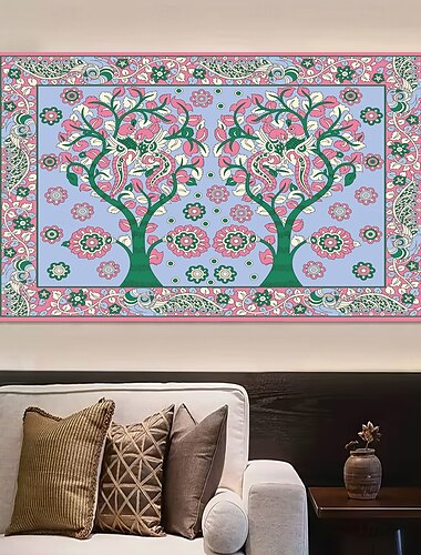  Baum des Lebens hängender Wandteppich Wandkunst große Wandteppich Wanddekoration Fotohintergrund Decke Vorhang Zuhause Schlafzimmer Wohnzimmer Dekoration