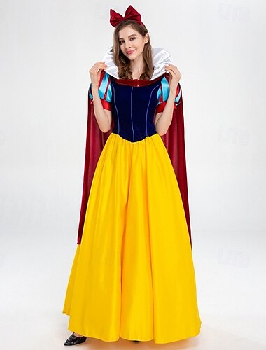  Sneeuw Wit Prinses Fee Jurken Cosplay kostuum Mantel Aankleden Film cosplay for Dames Volwassenen Halloween Carnaval Wereldboekendag Prestatie Feest