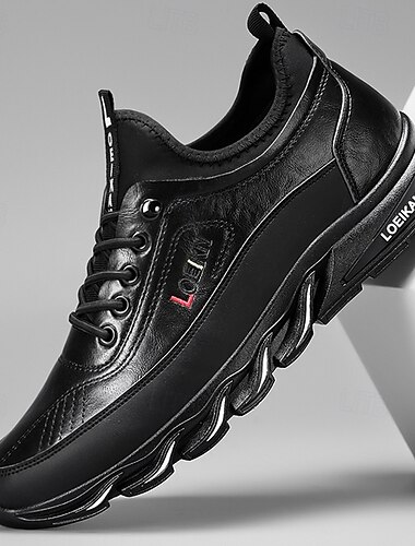  Robuste Outdoor-Schuhe für Herren in Hellbraun und Schwarz, langlebige Kunstlederkonstruktion mit Zickzack-Sohle für verbesserten Halt