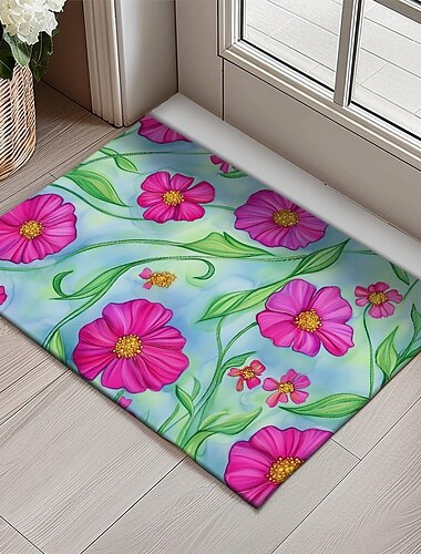  Bloem Welkomstmat Keukenmat Vloermat Antislip Gebiedtapijt Oliebestendige Tapijt Binnen Buiten Mat Slaapkamer Decor Badkamer Mat Ingang Mat Lente Zomer
