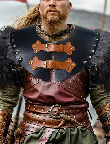  Retro / vintage Medeltida kostymer Renässans Vapen och Rustning Axelrustning Bröstvakt Krigare Viking Herr Viking Halloween Karnival Prestanda Fest LARP Vuxna Bröstvakt