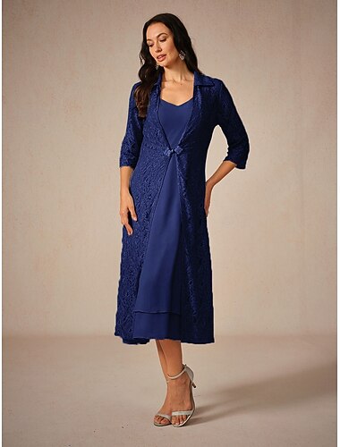  Dámské Midi šaty Šifonové šaty Elegantní Splývavý Svatební host Rande Běžný Pevná barva Bez rukávů Hranatý Námořnická modř Léto