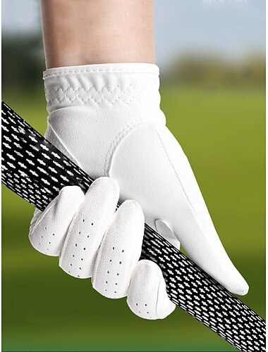  perforierte weiße Leder-Golfhandschuhe – stilvoll und funktionell für Golfer auf Golfplätzen