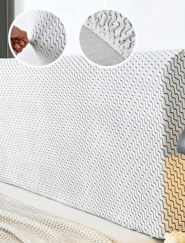  1 stk hodegjerdetrekk elastisk jacquard nattbordstrekk for seng på soverommet enkelt å rengjøre hodegjerdetrekk