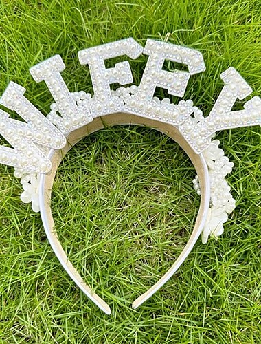  Perlenstirnbänder für Bräute und Brautjungfern für Junggesellenabschiede und Hochzeiten