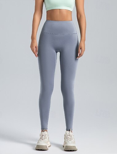  Dame Yogabukser Yoga Leggings Midjekontroll Rumpeløft Høy Midje Yoga & Danse Sko Treningsøkt Pilates Strømpebukse Lysebrun Svart Krystall Spandex Høst sport Sportsklær Elastisk Tynn