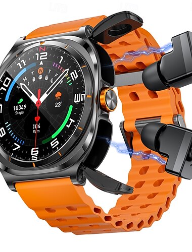  696 GT98 Smartwatch 1.53 Zoll Smartwatch Fitnessuhr Bluetooth Schrittzähler Anruferinnerung Schlaf-Tracker Kompatibel mit Android iOS Damen Herren Freisprechanlage Nachrichterinnerung IPX-0 46mm