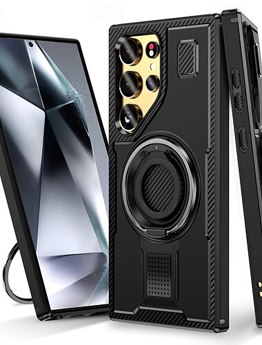  telefoon hoesje Voor Samsung Galaxy S24 Ultra Plus S23 Ultra Plus A55 A35 A25 A15 5G A54 A34 A14 Achterkant Ringhouder Schokbestendig Retro TPU PC