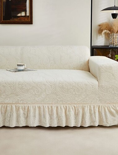  elastische jacquard stof stijl van rok bankhoes stretch bankhoes sectionele l-vorm bankhoes hoekkast voor woonkamer 1/2/3/4 zits