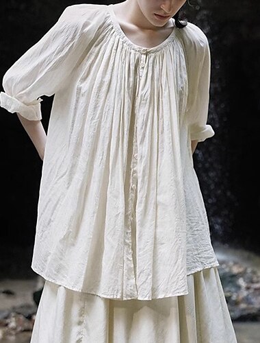  Rétro Vintage Epoque Médiévale Renaissance Chemisier / Chemise Princesse Femme Halloween Carnaval Mascarade Casual Quotidien Adulte Chemisier Printemps été