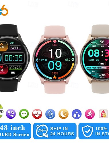  696 ZW60 Smart Watch Fitness Tracker ECG PPG Bluetooth Anruf Erinnerungs Android iOS IP67 44mm 1,43