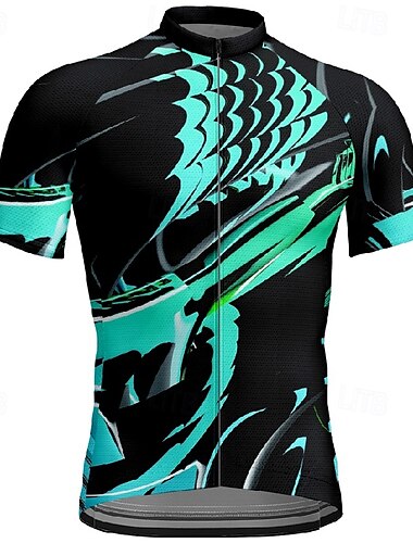  Homens Camisa para Ciclismo Manga Curta Moto Camiseta Camisa / Roupas Para Esporte com 3 bolsos traseiros Ciclismo de Montanha Respirável Secagem Rápida Design Anatômico Capilaridade Verde Gráfico