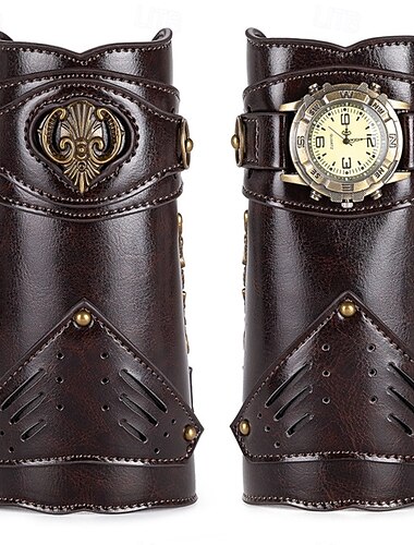 Retro Vintage Mittelalterlich Renaissance Rüstung Armband Armschützer Pirat Wikinger Elfen Herren Damen Unisex Fantasie Steampunk Halloween Karneval Leistung Party LARP Erwachsene Schulterpanzer