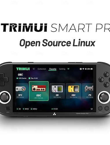  trimui smart pro handheld game console 4.96''ips scherm linux systeem joystick rgb verlichting smartpro retro video game speler cadeau