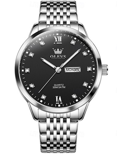  OLEVS 2943 Pánské hodinky originální jednoduché značkové quartz hodinky voděodolné luminiscenční dvojitý kalendářní displej reloj hodinky