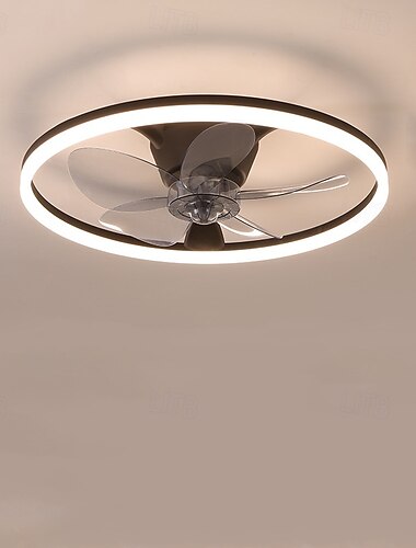  50 cm تخفيت مروحة سقف معدن أكريليك LED الحديث 220-240V