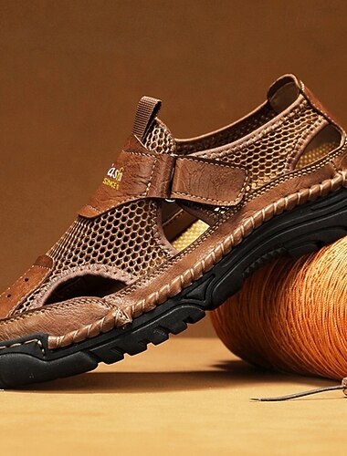  sandali sportivi da uomo con cinturini in velcro e ammortizzazione per il massimo comfort: ideali per escursioni, gite in spiaggia e attività quotidiane all'aperto