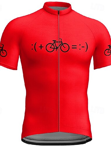  Hombre Maillot de Ciclismo Graphic Manga Corta Bicicleta Camiseta Maillot con 3 bolsillos traseros MTB Bicicleta Montaña Secado rápido Diseño Anatómico Capilaridad Transpirable Deportes Amarillo Rojo
