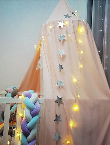  Bett-Baldachin für Kinder doppellagig Prinzessin runde Kuppel Kinder Traum-Moskito-Netz Bettwäsche Mädchenzimmer Schloss Spielzelt hängendes Hausdekor Leseecke Baldachine