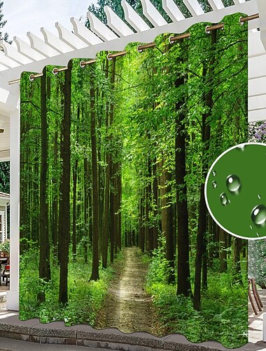  waterdichte buitengordijnen voor binnen bruiloft terras dikke privacy tule gordijnen voor bruiloft slaapkamer, woonkamer, veranda, pergola, cabana, 1 paneel