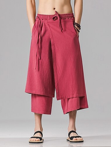  Retro Vintage Mittelalterlich Renaissance Hose Weit geschnittene Hose Pirat Herren Urlaub Alltagstauglich Renaissance-Messe Erwachsene Hose Frühling & Sommer