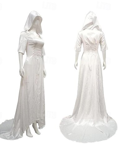  Retro vintage Middeleeuws Renaissance Tot de grond Jurken Viking Outlander Kostuum Dames Halloween Carnaval Maskerade Feest Volwassenen Kleding
