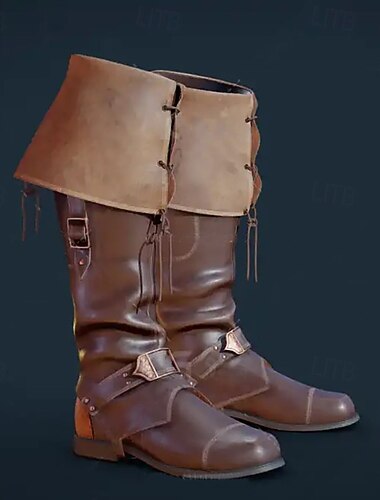  Rétro Vintage Médiéval Renaissance Chaussures Déguisement Homme Femmes Unisexe Celtique Pirate Halloween Carnaval Mascarade Événement / Fête Mascarade Adulte Chaussures