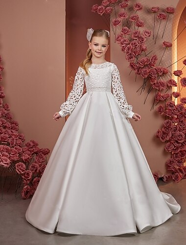  Vestido de Gala Hasta la Rodilla Vestido de Niña Florista Quinceañera Elsa congelada Niñas lindo vestido de fiesta Tul con Fruncido Estilo real tutú Ajuste 3-16 años