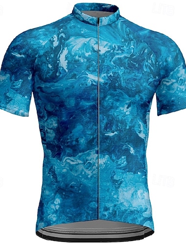  Miesten Pyöräily jersey Kaltevuus naamiointi Lyhythihainen Pyörä Tee paita Villapusero 3 takataskulla Maastopyöräily Nopea kuivuminen Anatominen tyyli Kosteutta siirtävä Hengittävä Urheilu Musta