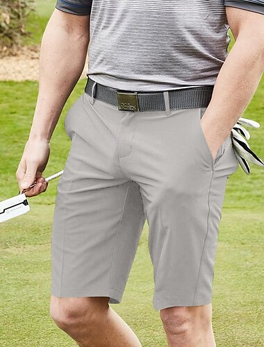  Herren Shorts Kurze Hosen Kleid-Shorts Kurze Golfhosen Tasche Gerade geschnitten Glatt Schnelltrocknend Kein Eisen Knielänge Outdoor Täglich Laufen Modisch Geschäftlich Schwarz Marineblau elastisch