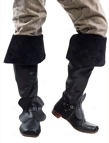  Rétro Vintage Médiéval Renaissance Chaussures Homme Femmes Unisexe Celtique Pirate Halloween Carnaval Mascarade Événement / Fête Mascarade Adulte Chaussures