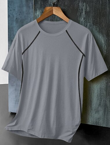  Voor heren T-shirt Spier shirt Vochtafvoerende overhemden Korte mouw Strakke ronde hals Zomer Effen Sport Lichtgewicht Sportief Sportief Fitness sportscholen Roodzwart Wit Zwart Top T-shirt voor