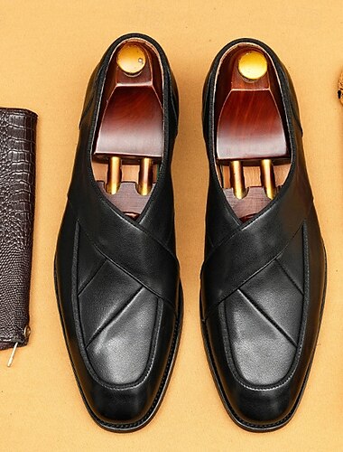  Handgefertigte Leder-Loafer für Herren – graue Slipper mit gekreuzten Riemen für Kentucky Derbys, geschäftliche und formelle Anlässe